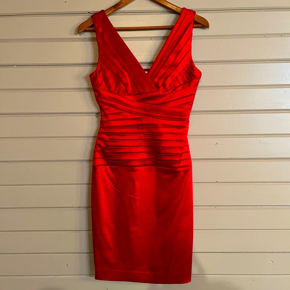 Formal Calvin Klein Red Cocktail Dress